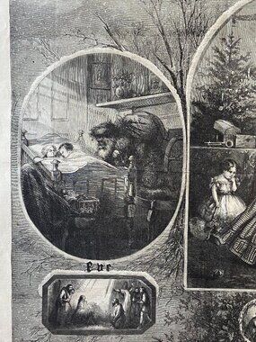 THOMAS NAST SANTA CLAUS, CHRISTMAS MORNING 1863, SANTA